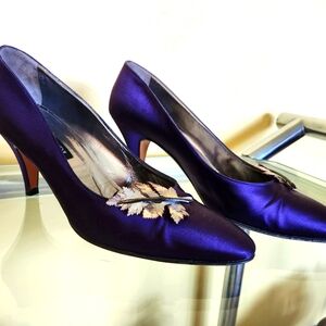 Pancaldi Satin Shoes, Size 9AA